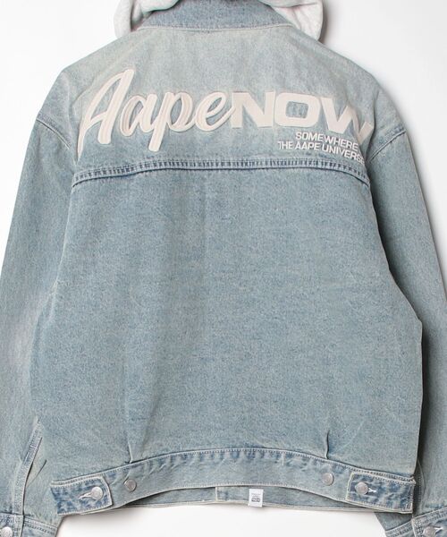 AAPE BY A BATHING APE(エーエイプバイアベイシングエイプ)の「AAPE NOW DENIM JACKET(detachable)(ミリタリージャケット・メンズ・ライトブルー・LARGE/X-LARGE/SMALL/MEDIUM)」の7枚目の写真