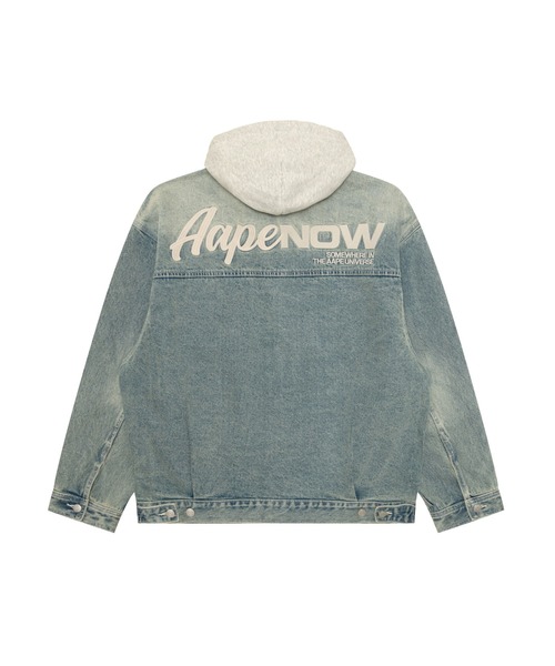 AAPE BY A BATHING APE(エーエイプバイアベイシングエイプ)の「AAPE NOW DENIM JACKET(detachable)(ミリタリージャケット・メンズ・ライトブルー・LARGE/X-LARGE/SMALL/MEDIUM)」の2枚目の写真