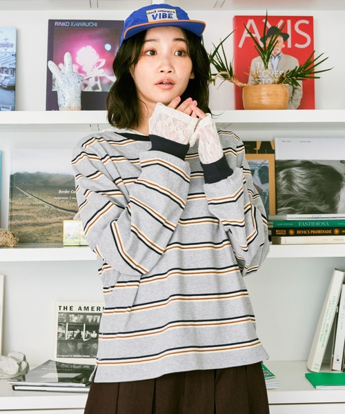 niko and...(ニコアンド)の「COLORマイスターロンTEE(Tシャツ/カットソー・レディース・ブラウン/イエロー/グレー/カーキ・BIG(L)/MEDIUM)」の21枚目の写真
