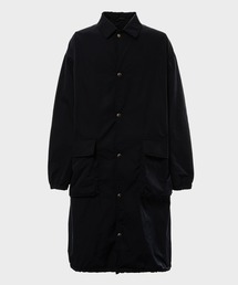 メンズのステンカラーコート（ブラック/黒色系・ナイロン