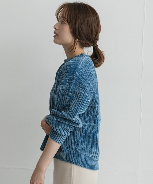 URBAN RESEARCH Sonny Label(アーバンリサーチサニーレーベル)の「モールヤーンクルーネックニットプルオーバー(ニット/セーター・レディース・ブラウン/ベージュ系その他/ブルー/オフホワイト・FREE)」の8枚目の写真