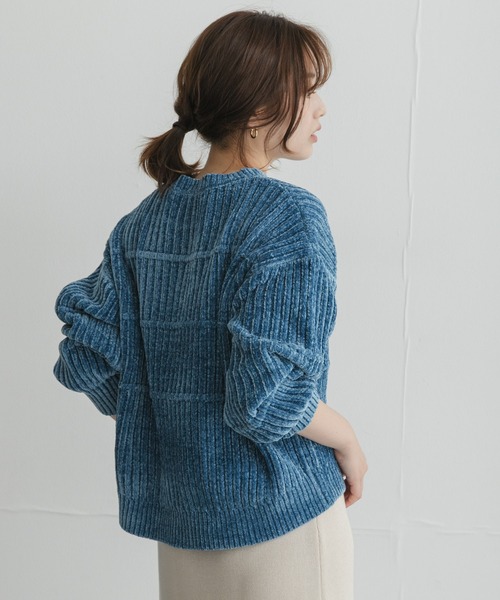 URBAN RESEARCH Sonny Label(アーバンリサーチサニーレーベル)の「モールヤーンクルーネックニットプルオーバー(ニット/セーター・レディース・ブラウン/ベージュ系その他/ブルー/オフホワイト・FREE)」の9枚目の写真