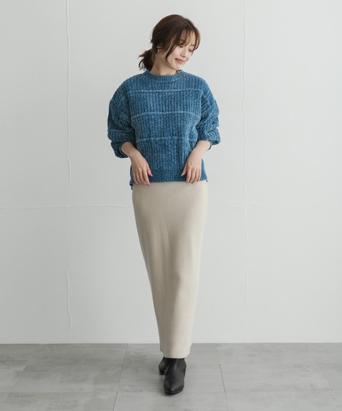 URBAN RESEARCH Sonny Label(アーバンリサーチサニーレーベル)の「モールヤーンクルーネックニットプルオーバー(ニット/セーター・レディース・ブラウン/ベージュ系その他/ブルー/オフホワイト・FREE)」の10枚目の写真