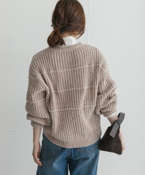 URBAN RESEARCH Sonny Label(アーバンリサーチサニーレーベル)の「モールヤーンクルーネックニットプルオーバー(ニット/セーター・レディース・ブラウン/ベージュ系その他/ブルー/オフホワイト・FREE)」の15枚目の写真