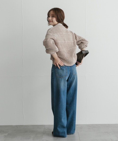 URBAN RESEARCH Sonny Label(アーバンリサーチサニーレーベル)の「モールヤーンクルーネックニットプルオーバー(ニット/セーター・レディース・ブラウン/ベージュ系その他/ブルー/オフホワイト・FREE)」の17枚目の写真