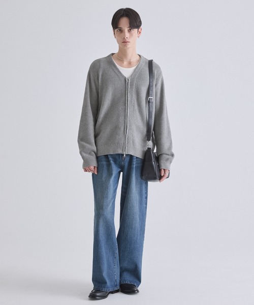 LUENNA(ルエナ)の「【LUENNA】V-Neck Zip Cardigan / Vネックジップカーディガン(カーディガン/ボレロ・メンズ・ブラック/グレー・S/M/L)」の13枚目の写真