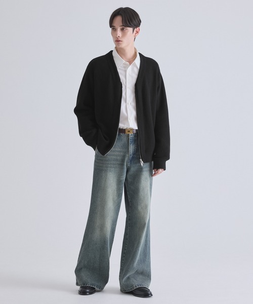 LUENNA(ルエナ)の「【LUENNA】V-Neck Zip Cardigan / Vネックジップカーディガン(カーディガン/ボレロ・メンズ・ブラック/グレー・S/M/L)」の22枚目の写真