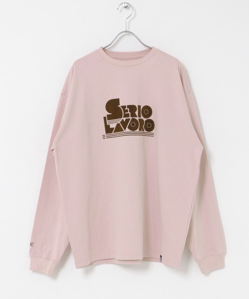 SENSE OF PLACE by URBAN RESEARCH(センスオブプレイスバイアーバンリサーチ)の「『別注』LOVEPOPSTUDIO×SENSE OF PLACE ロングTシャツ(Tシャツ/カットソー・メンズ・ピンク/グレー/ブラウン・MEDIUM/LARGE)」の10枚目の写真