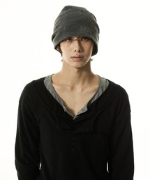 MUU STUDIO（ムースタジオ）の「【MUU STUDIO】MUU STUDIO Rhinestone and Print Design Knit Beanie / ムースタジオストーンアンドプリントデザインニットビーニー（ニットキャップ/ビーニー）」
