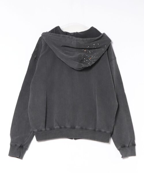 Desigual（デシグアル）の「Sparkle stone wash hoodie / スパークルストーンウォッシュパーカー（スウェット・レディース・ブラック・S/M/L）」の2枚目の写真