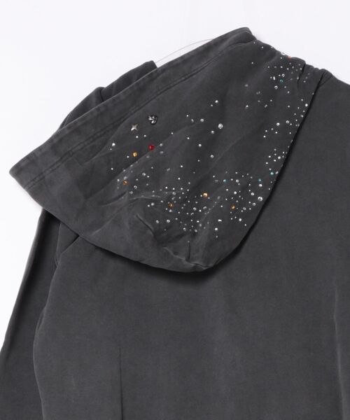 Desigual（デシグアル）の「Sparkle stone wash hoodie / スパークルストーンウォッシュパーカー（スウェット・レディース・ブラック・S/M/L）」の3枚目の写真