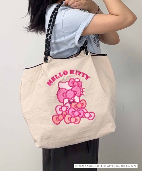 MONICA(モニカ)の「【MONICA×HELLO KITTY】パラコードハンドルタック入りトート(トートバッグ・レディース・レッド/アイボリー/ブラック・FREE)」の2枚目の写真