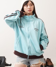 カットスエード 配色 トラックジャケット / Color Block Cut Suede Track Jacket