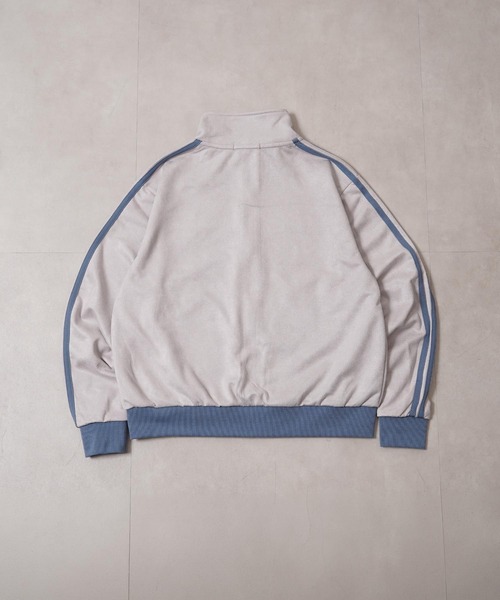 1111clothing（ワンフォークロージング）の「カットスエード 配色 トラックジャケット / Color Block Cut Suede Track Jacket（ブルゾン・レディース・グレー/ミント/チャコールグレー・L/M/S）」の15枚目の写真