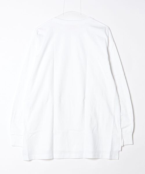 HANES（ヘインズ）の「Hanes/1P BEEFY-T for HER ロングスリーブミドルT（Tシャツ/カットソー・レディース・グレー系その他/ホワイト・FREE）」の3枚目の写真
