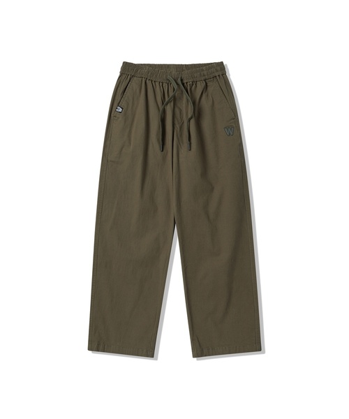 LIFE WORK(ライフワーク)の「L2 シンプルセミワイドパンツ(スウェットパンツ・レディース・ダークカーキ/ブラック・LARGE/MEDIUM)」の2枚目の写真