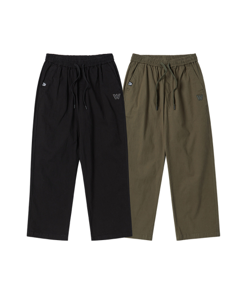 LIFE WORK(ライフワーク)の「L2 シンプルセミワイドパンツ(スウェットパンツ・レディース・ダークカーキ/ブラック・LARGE/MEDIUM)」の3枚目の写真