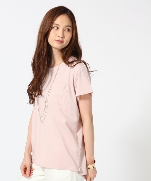 GLOBAL WORK（グローバルワーク）の「オーガニックポケT半袖/709715（Tシャツ/カットソー・レディース・ダークブルー/オレンジ/その他/グレー/ホワイト/カーキ/ブラック/グリーン系その他/ライトピンク・SMALL/LARGE/MEDIUM）」の7枚目の写真