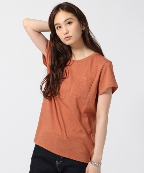 GLOBAL WORK（グローバルワーク）の「オーガニックポケT半袖/709715（Tシャツ/カットソー・レディース・ダークブルー/オレンジ/その他/グレー/ホワイト/カーキ/ブラック/グリーン系その他/ライトピンク・SMALL/LARGE/MEDIUM）」の8枚目の写真