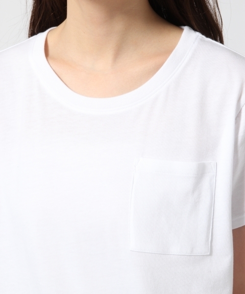 GLOBAL WORK（グローバルワーク）の「オーガニックポケT半袖/709715（Tシャツ/カットソー・レディース・ダークブルー/オレンジ/その他/グレー/ホワイト/カーキ/ブラック/グリーン系その他/ライトピンク・SMALL/LARGE/MEDIUM）」の14枚目の写真