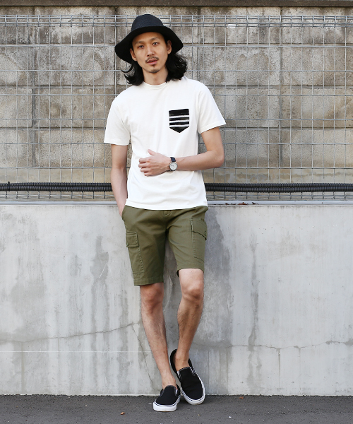 BASECONTROL（ベースコントロール）の「ミリタリーカーゴショーツ（カーゴパンツ・メンズ・カーキ/ネイビー/ベージュ系・MEDIUM/X-LARGE/SMALL/LARGE）」の15枚目の写真