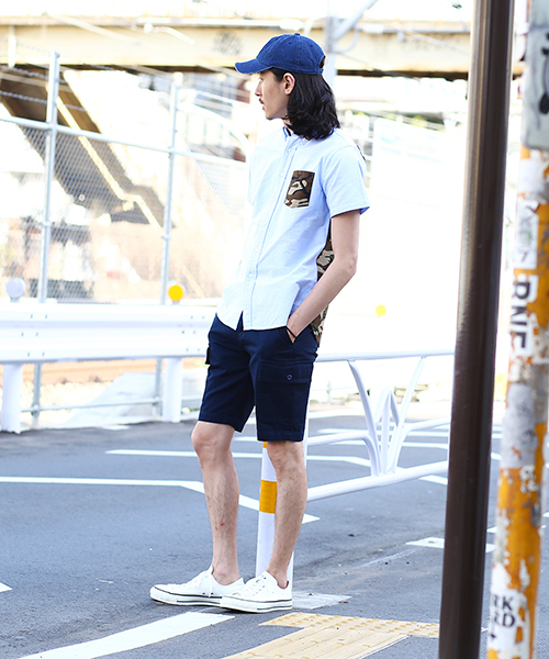 BASECONTROL（ベースコントロール）の「ミリタリーカーゴショーツ（カーゴパンツ・メンズ・カーキ/ネイビー/ベージュ系・MEDIUM/X-LARGE/SMALL/LARGE）」の16枚目の写真