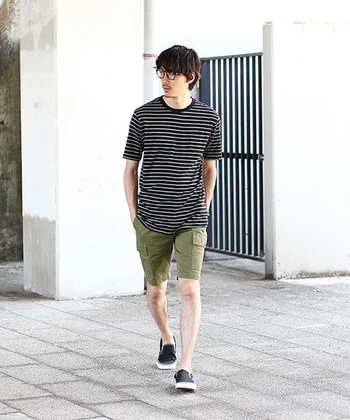 BASECONTROL（ベースコントロール）の「ミリタリーカーゴショーツ（カーゴパンツ・メンズ・カーキ/ネイビー/ベージュ系・MEDIUM/X-LARGE/SMALL/LARGE）」の21枚目の写真