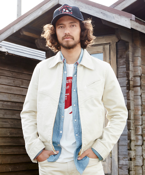 HYSTERIC GLAMOUR(ヒステリックグラマー)の「ウエスタンJK(ブルゾン・メンズ・ホワイト/ブラック・LARGE/MEDIUM/SMALL)」の2枚目の写真