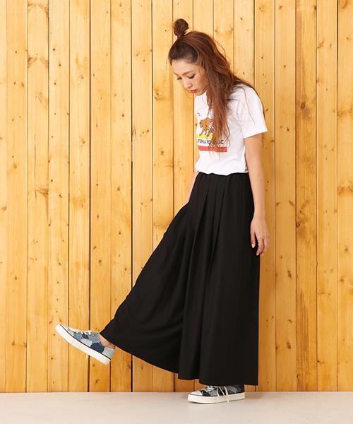 RODEO CROWNS WIDE BOWL（ロデオクラウンズワイドボウル）の「カット スカンツ（その他パンツ・レディース・ダークネイビー/カーキ/ブラック/トップグレー/ブラック系その他・FREE）」の2枚目の写真