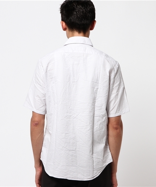 MEN'S BIGI(メンズビギ)の「パナマドビー半袖シャツ/JAPAN MADE(日本製)(シャツ/ブラウス・メンズ・ピンク/ネイビー/ホワイト・L/M/S)」の8枚目の写真