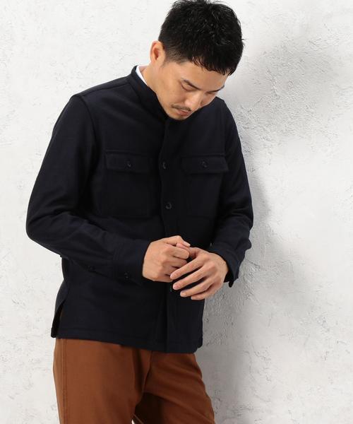 green label relaxing（グリーンレーベルリラクシング）の「[ジュニュイン・ガーメント] BC G/G WO/KNIT BA/C CPOジャケット◆（ミリタリージャケット・メンズ・グレー/ネイビー・X-LARGE/MEDIUM/LARGE/SMALL）」の11枚目の写真