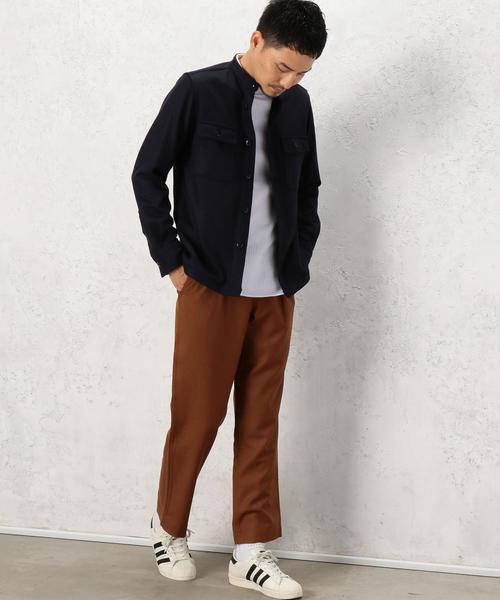 green label relaxing（グリーンレーベルリラクシング）の「[ジュニュイン・ガーメント] BC G/G WO/KNIT BA/C CPOジャケット◆（ミリタリージャケット・メンズ・グレー/ネイビー・X-LARGE/MEDIUM/LARGE/SMALL）」の12枚目の写真