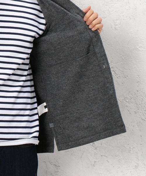 green label relaxing（グリーンレーベルリラクシング）の「[ジュニュイン・ガーメント] BC G/G WO/KNIT BA/C CPOジャケット◆（ミリタリージャケット・メンズ・グレー/ネイビー・X-LARGE/MEDIUM/LARGE/SMALL）」の4枚目の写真