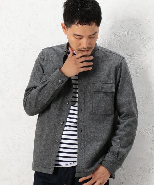 green label relaxing（グリーンレーベルリラクシング）の「[ジュニュイン・ガーメント] BC G/G WO/KNIT BA/C CPOジャケット◆（ミリタリージャケット・メンズ・グレー/ネイビー・X-LARGE/MEDIUM/LARGE/SMALL）」の6枚目の写真