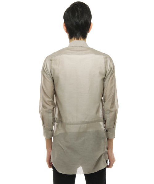 603（ロクマルサン）の「603　コットン×シルクロングシャツ（シャツ/ブラウス・メンズ・オフホワイト/チャコールグレー・フリー）」の4枚目の写真