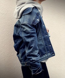 antiqua（アンティカ）の「ヴィンテージ加工カットデニムジャケット（デニムジャケット）」