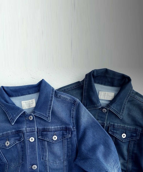 antiqua（アンティカ）の「ヴィンテージ加工カットデニムジャケット（デニムジャケット・レディース・ブルー/ネイビー・ML/SM）」の17枚目の写真