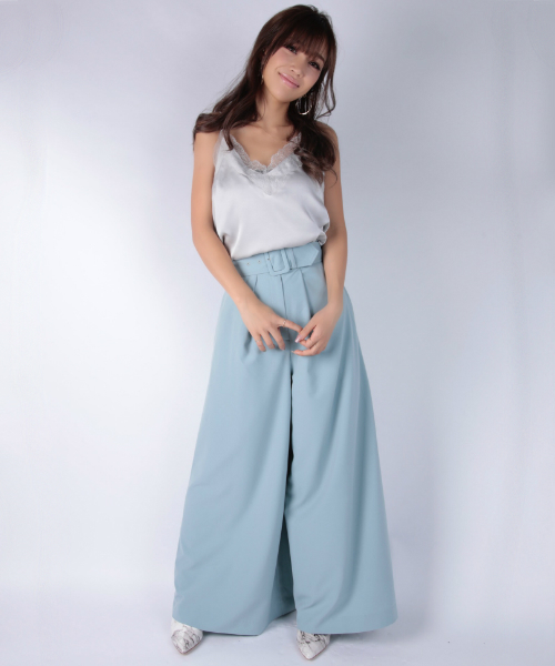 EIMY ISTOIRE(エイミーイストワール)の「belt wide pants(その他パンツ・レディース・ホワイト/ブラック/サックスブルー・FREE)」の7枚目の写真