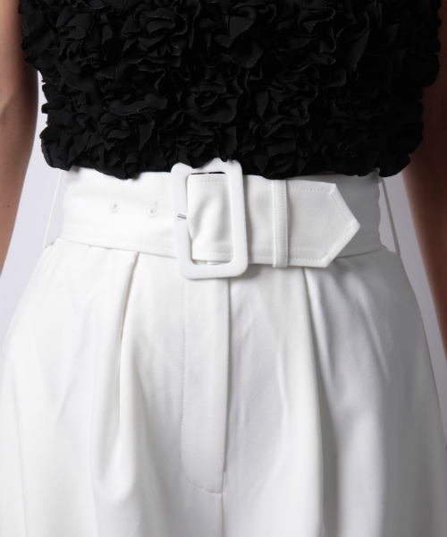 EIMY ISTOIRE(エイミーイストワール)の「belt wide pants(その他パンツ・レディース・ホワイト/ブラック/サックスブルー・FREE)」の8枚目の写真
