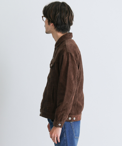 URBAN RESEARCH Sonny Label（アーバンリサーチサニーレーベル）の「コーデュロイGジャン（その他アウター・メンズ・ブラウン/ネイビー・LARGE/MEDIUM）」の6枚目の写真