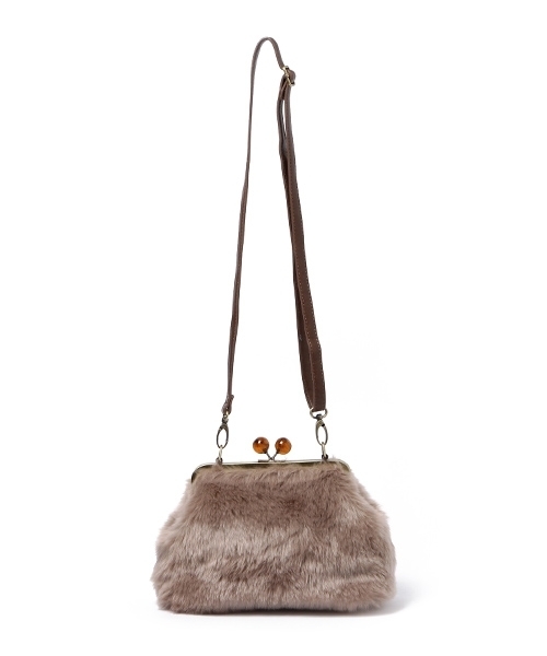 niko and...（ニコアンド）の「オリジナル口金フェイクファーショルダー【niko and ...】（ショルダーバッグ・レディース・グレー/ベージュ/イエロー/ピンク・0）」の9枚目の写真