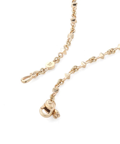 LION HEART（ライオンハート）の「LH Petite Modern ピラミッドチェーンブレスレット/Mサイズ/K10YG（ブレスレット・メンズ・ゴールド・18cm）」の5枚目の写真