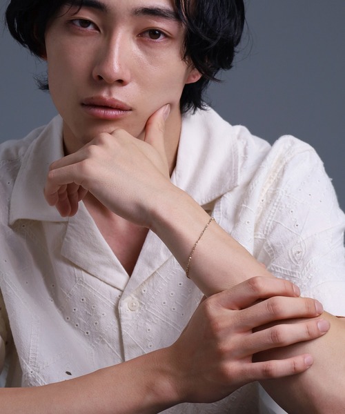 LION HEART（ライオンハート）の「LH Petite Modern ピラミッドチェーンブレスレット/Mサイズ/K10YG（ブレスレット・メンズ・ゴールド・18cm）」の21枚目の写真