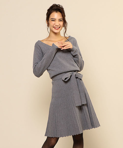Royal Party ロイヤルパーティー の カシュクールタックプリーツワンピース ワンピース Wear