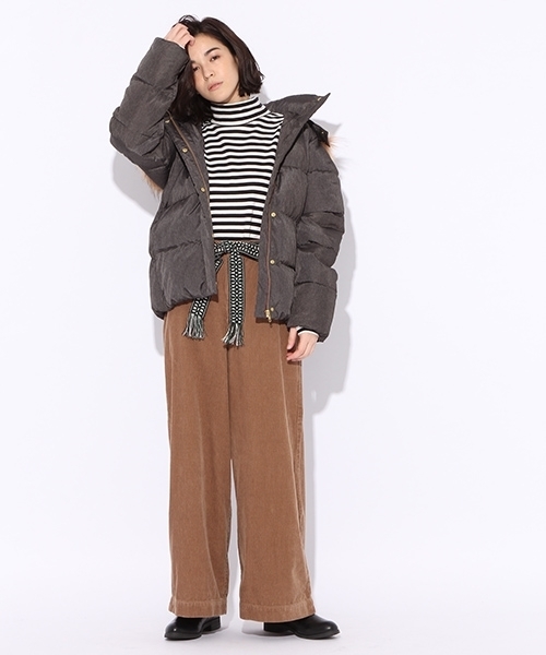 niko and...（ニコアンド）の「エスニックベルトコールパンツ【niko and ...】（その他パンツ・レディース・グリーン/ベージュ/ラベンダー/アイボリー・3/4）」の7枚目の写真