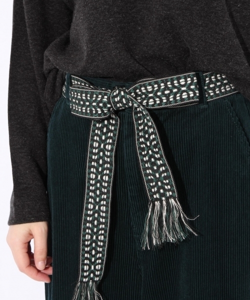 niko and...（ニコアンド）の「エスニックベルトコールパンツ【niko and ...】（その他パンツ・レディース・グリーン/ベージュ/ラベンダー/アイボリー・3/4）」の20枚目の写真