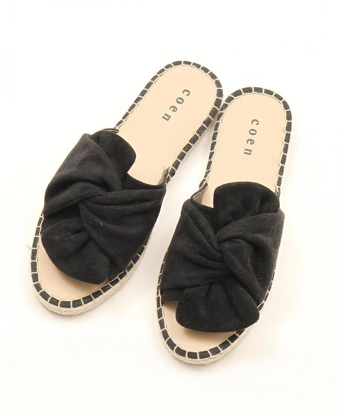 coen（コーエン）の「リボンフラットエスパドリーユサンダル(リボンサンダル)（サンダル・レディース・ブラック/ブルー/レッド/シルバー/イエロー・MEDIUM/LARGE/SMALL）」の6枚目の写真