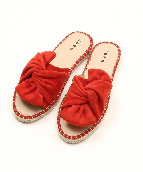 coen（コーエン）の「リボンフラットエスパドリーユサンダル(リボンサンダル)（サンダル・レディース・ブラック/ブルー/レッド/シルバー/イエロー・MEDIUM/LARGE/SMALL）」の17枚目の写真