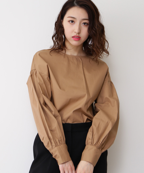 N.（N. Natural Beauty Basic）（エヌエヌナチュラルビューティーベーシック）の「タイプライターボリュームスリーブブラウス（シャツ/ブラウス・レディース・ホワイト/ホワイト系その他/ベージュ/グリーン・MEDIUM）」の4枚目の写真