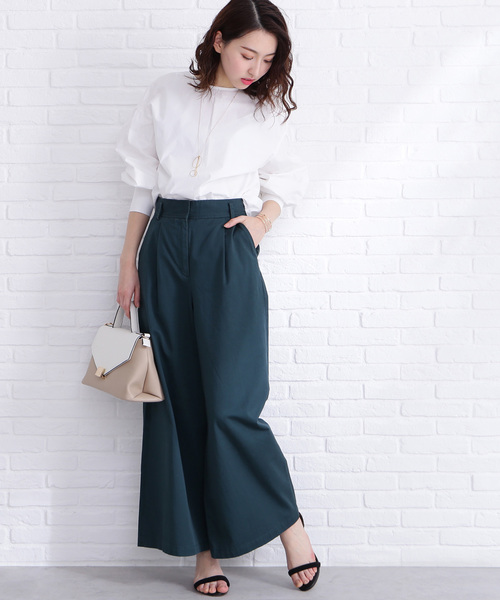 N.（N. Natural Beauty Basic）（エヌエヌナチュラルビューティーベーシック）の「タイプライターボリュームスリーブブラウス（シャツ/ブラウス・レディース・ホワイト/ホワイト系その他/ベージュ/グリーン・MEDIUM）」の11枚目の写真